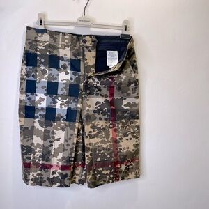 BURBERRY Men’s Camouflage Check Cotton Tailored Shorts Size 31.1 (46 IT)